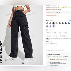 2 PAIR - SHEIN Flap Pocket Cargo Pants